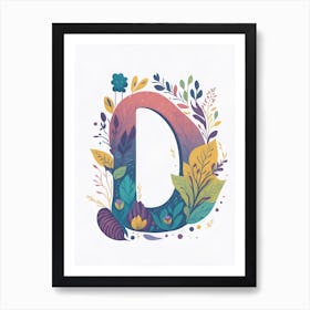 Colorful Letter D Illustration 58 Affiche