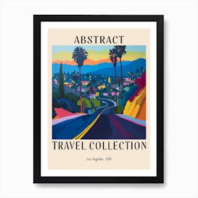 Abstract Travel Collection Poster Los Angeles Usa 1 Art Print