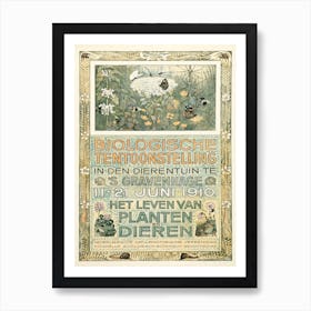 Poster Of The Biological Exhibition (1910), Theo Van Hoytema Art Print