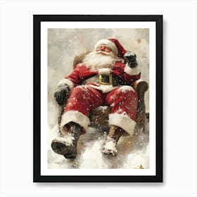 Santa Claus In The Snow 7 Art Print