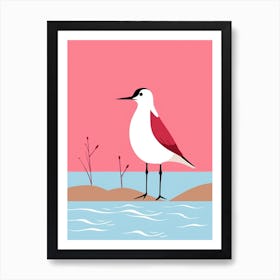 Minimalist Dunlin 2 Illustration Art Print