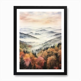 Autumn Forest Landscape The Vosges Mountains France Art Print