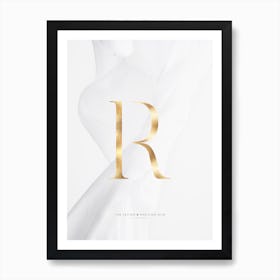 Letter R Gold Art Print