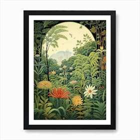New York Botanical Garden Usa Henri Rousseau Style 3 Art Print