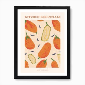 Root Vegetables Pattern Poster 2 Art Print