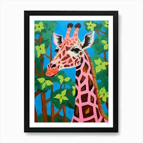 Maximalist Animal Painting Giraffe 1 Art Print