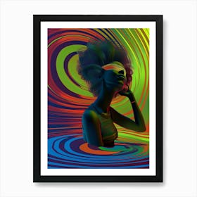 Trippy , Psychedelic artwork. "Waking Up" Art Print