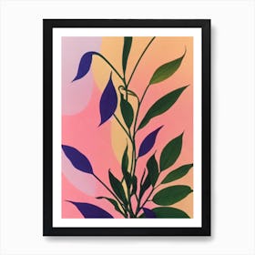 Maidenhair Vine Colourful Illustration Art Print