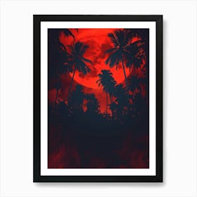 Full Moon In The Jungle Art Print