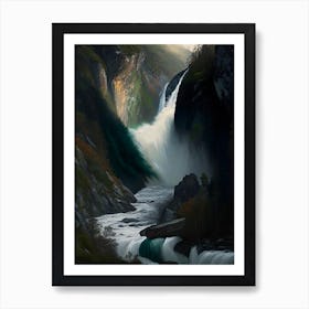 Kjosfossen, Norway Nat Viga Style (2) Art Print