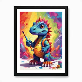 Dinosaur Painting 3 Art Print