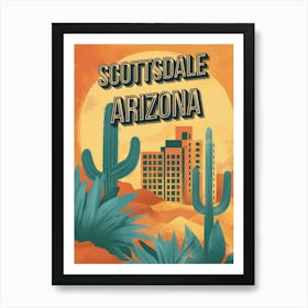 Retro Charm of Scottsdale - Vintage Arizona Art Print