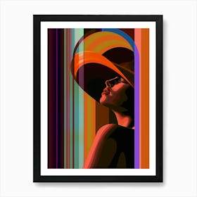 Multicolored, dramatic, "Fixed On You" Art Print