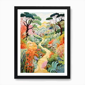 Descanso Gardens Usa Modern Illustration 2 Art Print