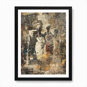 African Ethnic Tribal Illustration Art 19 Art Print