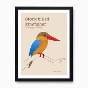 Stork Billed Kingfisher poster Art Print