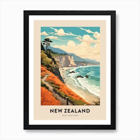 West Coast Trail New Zealand 2 Vintage Hiking Travel Poster Art Print