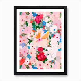 Floral Pattern Light "Floral Symphony" Art Print