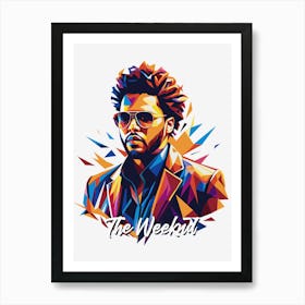 The Weeknd 02 Portrait Music Icon WPAP Pop Art Style Art Print