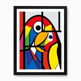 Parrots Abstract Pop Art 1 Art Print