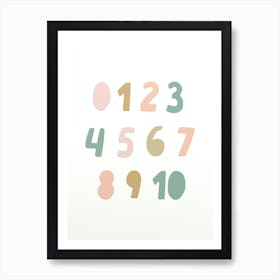 Girls Numbers Print Art Print
