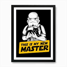 This is My New Master - Funny Cute Cat Geek Gift Art Print