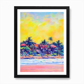 Gili Trawangan Beach, Indonesia Bright Abstract Art Print