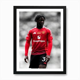 Kobbie Mainoo Manchester United Art Print