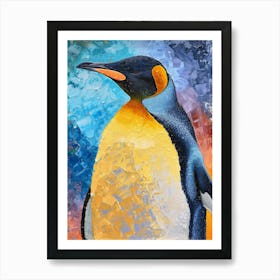 King Penguin Oamaru Blue Penguin Colony Colour Block Painting 6 Art Print
