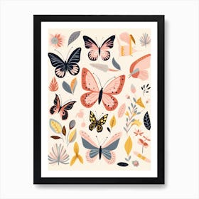 Set Of Butterflies Art Print