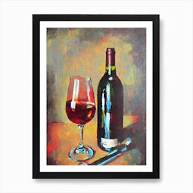 Zinfandel 1 Oil Painting Cocktail Poster Art Print