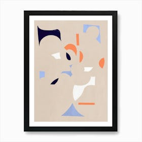 Abstract Painting cut outs Art Print