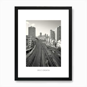 Poster Of Tel Aviv, Israel, Photography In Black And White 7 Art Print