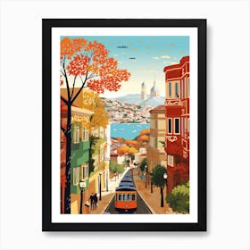 Istanbul In Autumn Fall Travel Art 2 Art Print