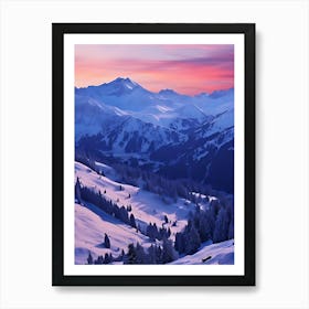 Sunset In The Mountains 41 Art Print