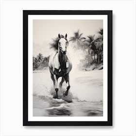 A Horse Oil Painting In Diani Beach, Kenya, Portrait 2 Art Print
