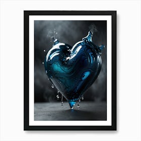 Water Heart Art Print