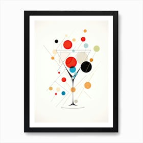 Mid Century Modern Martini Floral Infusion Cocktail 4 Art Print