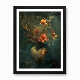 Floral Heart 1 Art Print