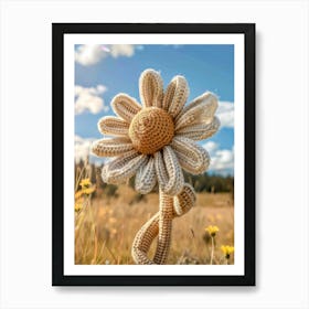 Daisies Knitted In Crochet 5 Art Print