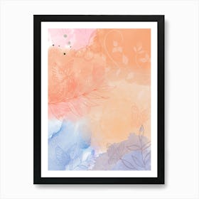 Pink Aesthetic Watercolor Art Print