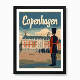 Aihrgdesign A Classic 1960s Travel Poster For Copenhagen 2 Art Print