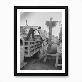 Unloading Bottled Drinks From Truck, National Rice Festival, Crowley, Louisiana By Russell Lee Art Print