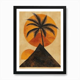 Palm Tree At Sunset 9 Art Print