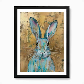 Bunny Gold Effect Collage 5 Art Print