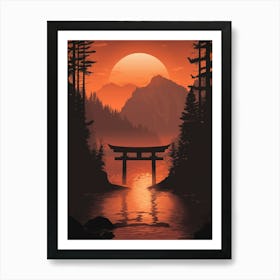 Sunset In Japan 2 Art Print