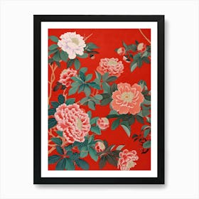 Great Japan Hokusai Japanese Flowers 13 Art Print