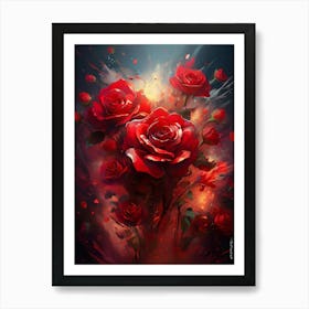 Power Of Roses Art Print