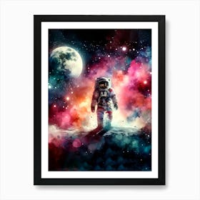 Astronaut In Space 3 Art Print