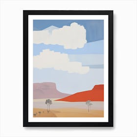 Karoo Desert   South Africa, Contemporary Abstract Illustration 1 Art Print